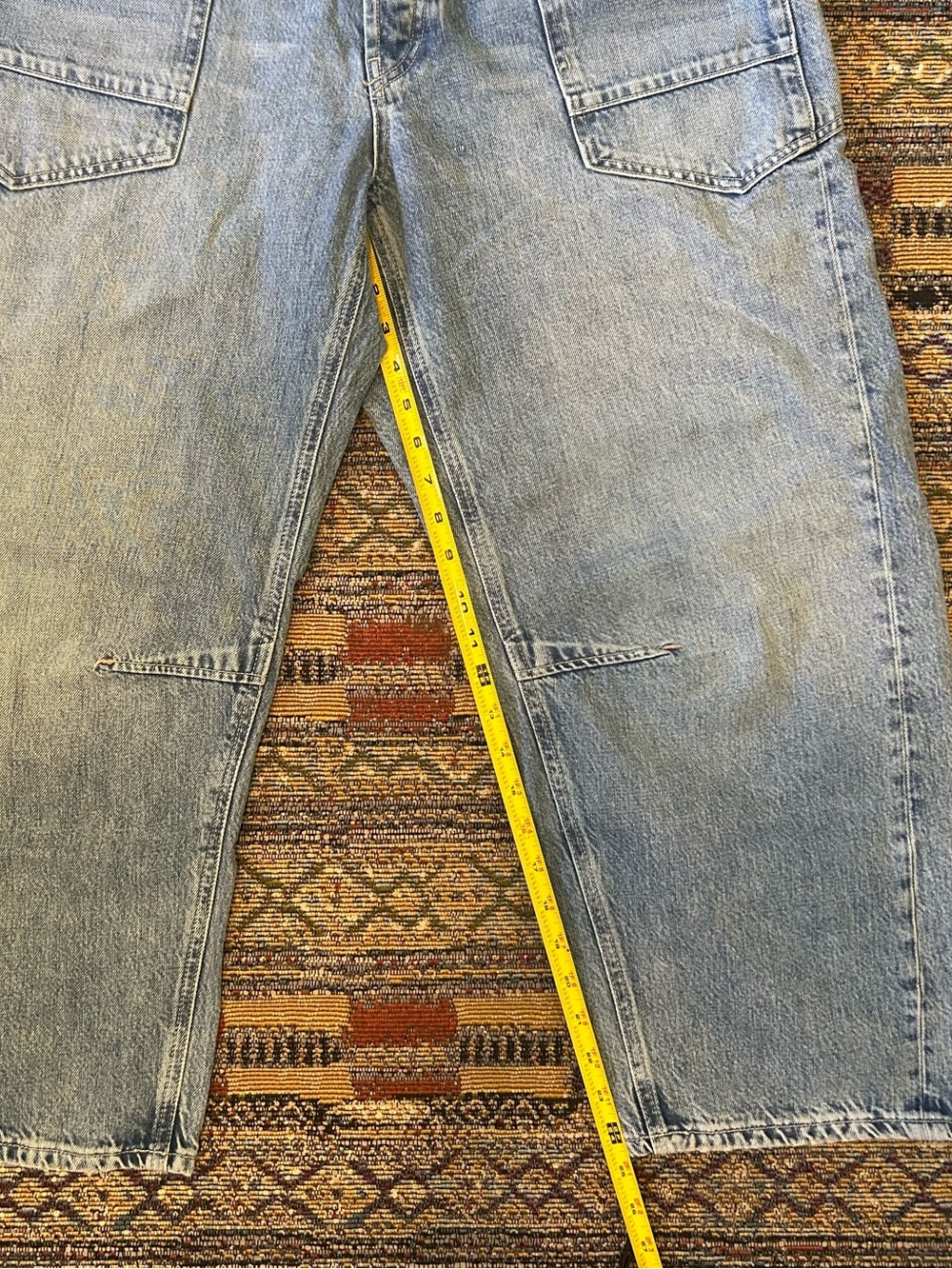 Free People We the Free Minimalist Moxie Barrel Jean Size 31 Light Wash - Picture 9 of 10